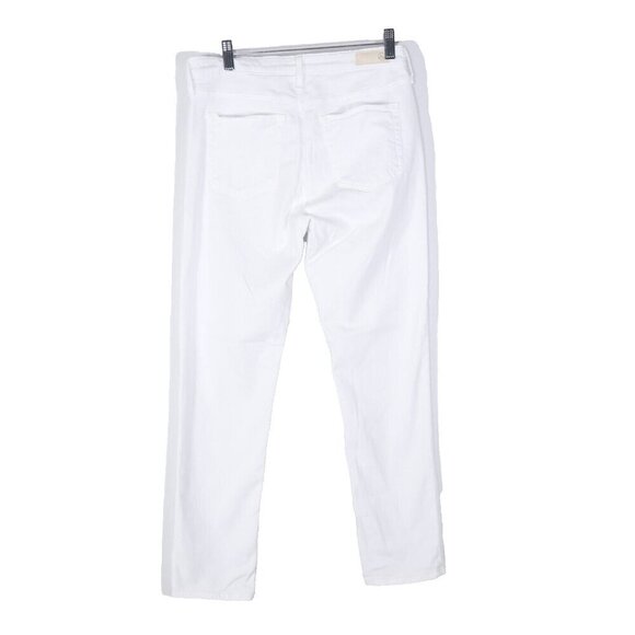AG Adriano Goldschmied Women's Size US28 White Prima Crop Cigarette Leg Jeans - Picture 9 of 13